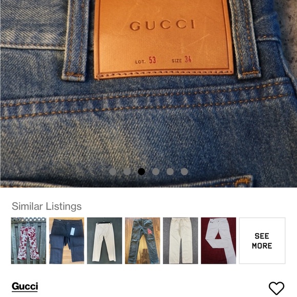 GUCCI mend Jeans  dice 32 - 100% original - Picture 5 of 7